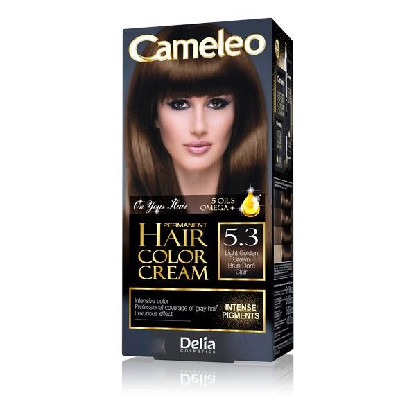Delia Cameleo HCC Farba permanentna Omega+ nr 5.3 Light Golden Brown 1op. 1131991 6940211621134