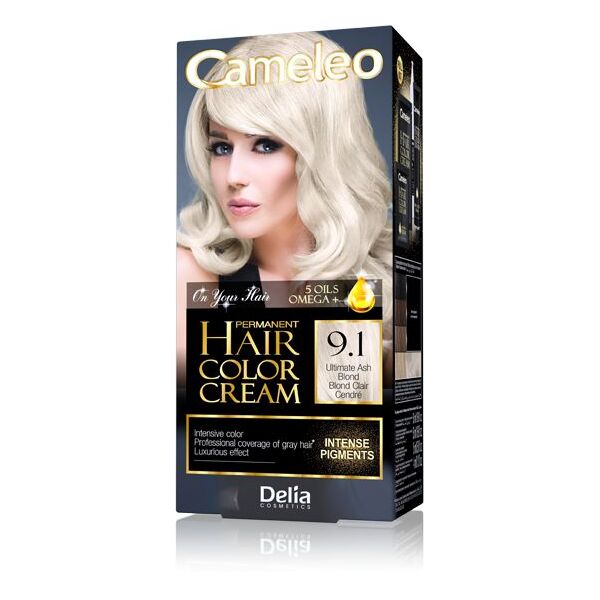 Delia Cameleo HCC Farba permanentna Omega+ nr 9.1 Ultimate Ash Blond 1op. 1132004 5060061200448