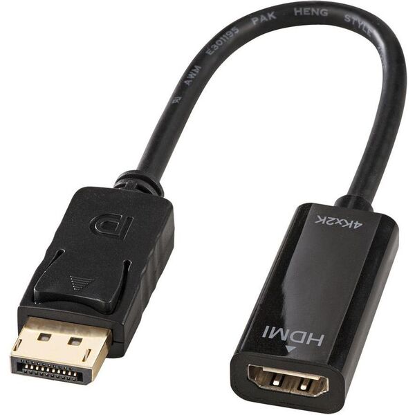 Adapter AV Lindy DisplayPort - HDMI czarny (41718) 1181691 4002888417181