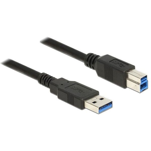 Kabel USB Delock USB-A - USB-B 1.5 m Czarny (85067) 1196761 4043619850679