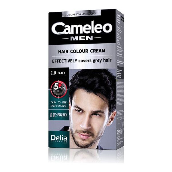 Delia Cosmetics Cameleo Men Hair Colour Cream farba do włosów 1.0 Black 30ml 1401009 5901350445822