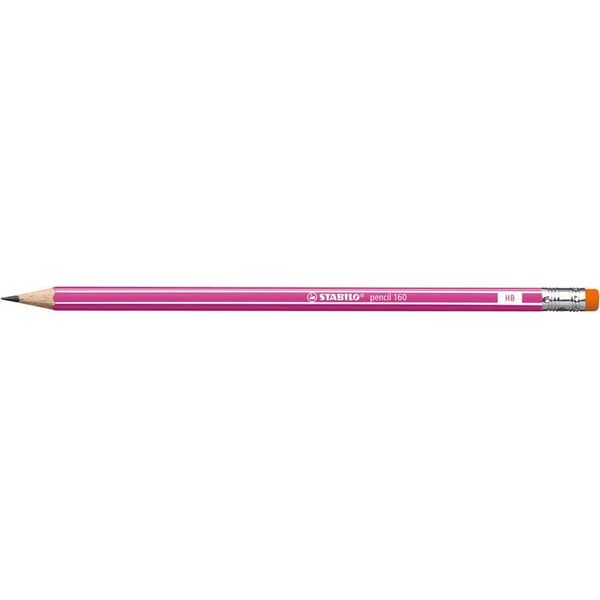 Stabilo OŁÓWEK PENCIL 160 Z GUMKĄ HB PINK - 2160/01-HB 1468991 4006381504560
