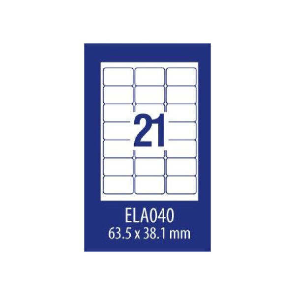 Avery Zweckform ETYK.ZF ECONOMY 63,5X38,1MM 040 100ARK ETYKIETA E100 ELA040 - ELA040 1470425 4004182303764