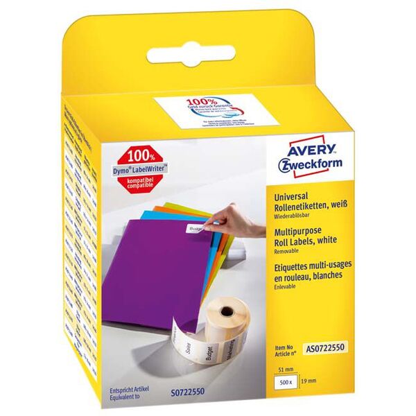 Avery Zweckform ETYK.ZF UNIWERSAL.NA ROLI 19X51 500 ETY - AS0722550 1470445 4004182617083