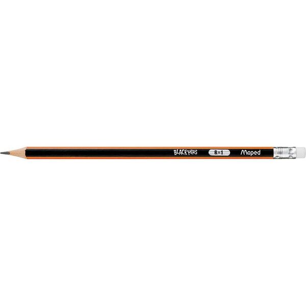 Maped Ołówek Maped Z Gumką Blackpeps B (851724) 1485676 3154148517245