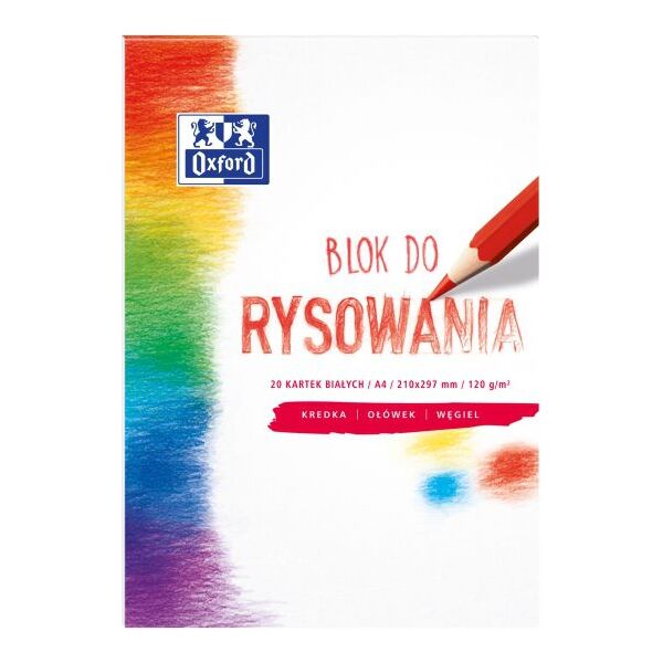 Oxford Blok rysunkowy A4 20k biały 1571481 5904017324393
