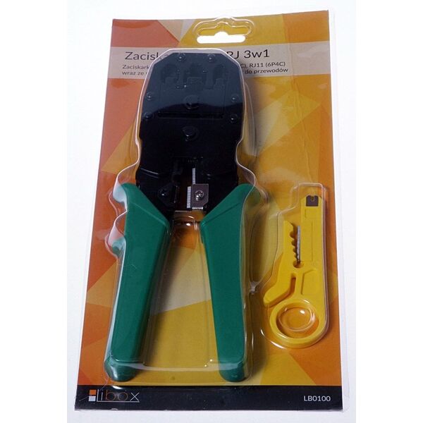 Libox Zaciskarka wtyków RJ11/RJ12/RJ45 + stripper (LB0100) 1677189 5902689074455