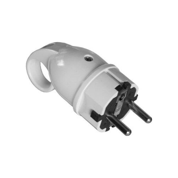 Pawbol Wtyczka prosta z/u 16A 250V UNISCHUKO WT-16 biała (D.3101N) 1794436 5908289626315