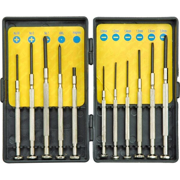 Vorel Wkrętaki precyzyjne PŁ 0,9-3mm PH00 PH0 PH1 11szt. (64330) 3003166 5906083643309