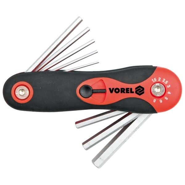 Vorel Zestaw kluczy imbusowych hex wielofunkcyjne 1,5-8mm 8szt. (56506) 3017921 5906083565069