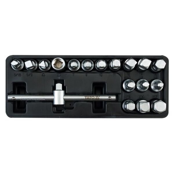Yato Nasadki do korków oleju 3/8" 18szt. (YT-0599) 3029586 5906083905995