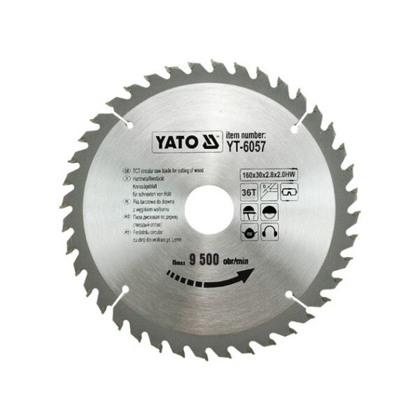 Yato Piła tarczowa do drewna 160x30mm 36z YT-6057 3030323 5906083960574