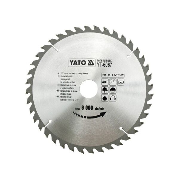 Yato Piła tarczowa do drewna 210x30mm 40z YT-6067 3030331 5906083960673
