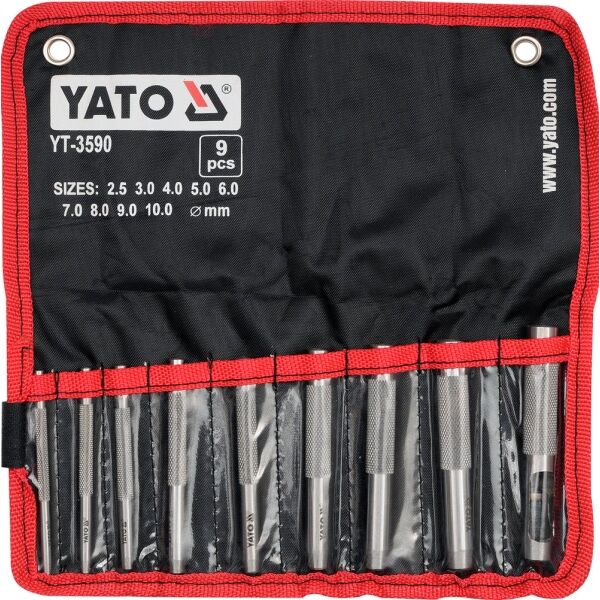 Yato Przebijaki do skóry 2,5-10mm 9szt. (YT-3590) 3033840 5906083935909