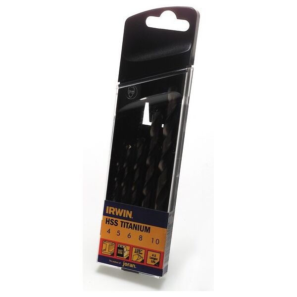 Wiertło Irwin do metalu tytanowe walcowe 4 5 6 10 8mm zestaw (10502604) 3053331 5709131282471