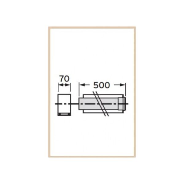 Vaillant Rura przedłużająca DN80/125 0,5m 303202 3069073 4024074343388