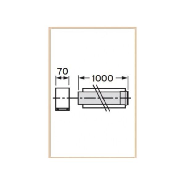 Vaillant Rura przedłużająca DN80/125 1m 303203 3069077 4024074343395