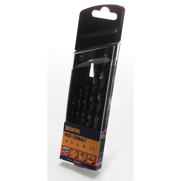 Wiertło Irwin do metalu kobaltowe walcowe 4 5 6 10 8mm zestaw (10502570) 3073535 5709131282464