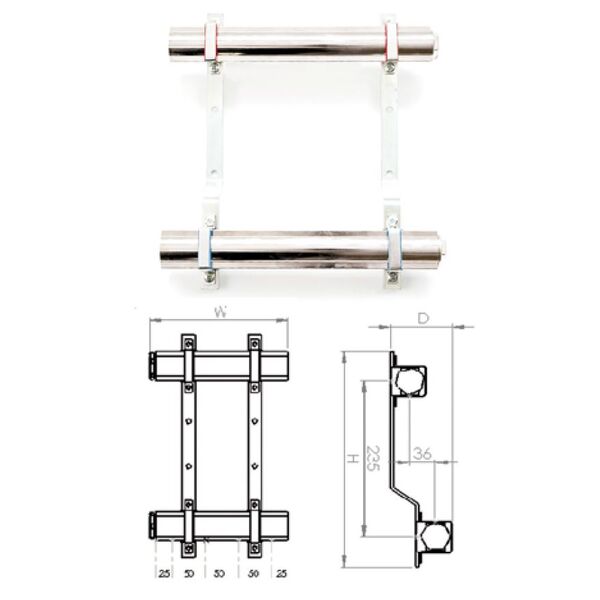 SiGMA-Li Rozdzielacz mosiężny 509x325x87mm - RM-10 3079733 5902814628874