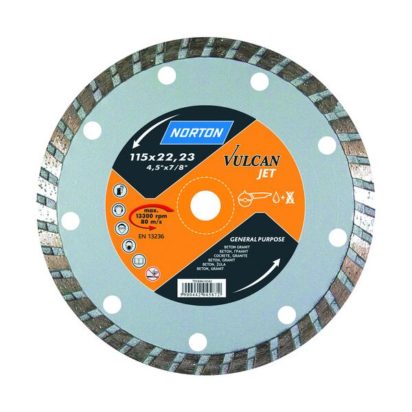 Norton Clipper Tarcza diamentowa ciągła TURBO VULCAN JET 180x22,2mm 70184625187 3081080 5900442045896