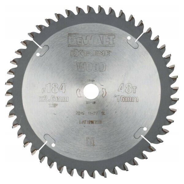 Dewalt DEWALT Tarcza pilarska do pilarek przenośnych (184x16mm, 48 zęby) - DT4092-QZ 3094644 5035048057230