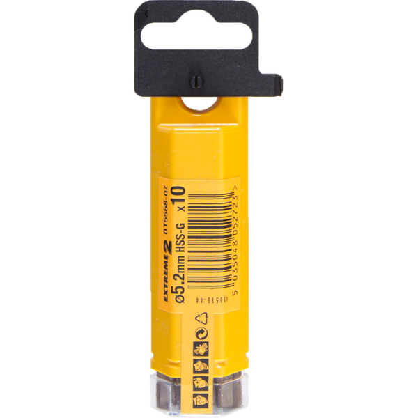 Wiertło Dewalt do metalu HSS walcowe 5,2mm 10szt. (DT5568-QZ) 3096180 5035048052723