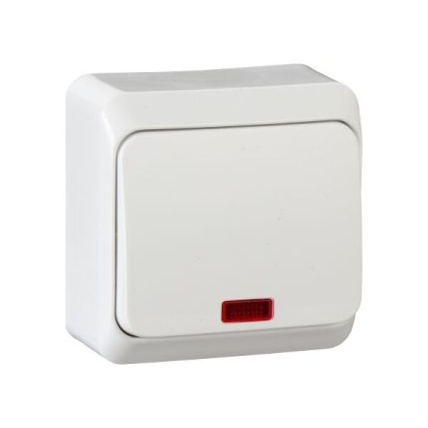 Schneider Electric Łącznik natynkowy WNT-100PS 1-biegunowy podświetlany biały WDE001014 3107131 5904093552666