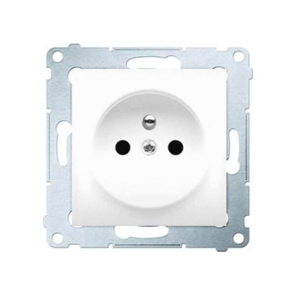 Kontakt-Simon Gniazdo SIMON54 1-krotne z/u 16A IP20 srebrne - DGZ1Z.01/43 3107774 5902787823726