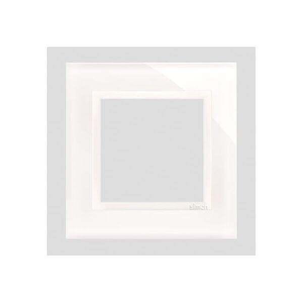 Kontakt-Simon Ramka pojedyncza SIMON54 NATURE szklana biała perła - DRN1/70 3108072 5902787559779