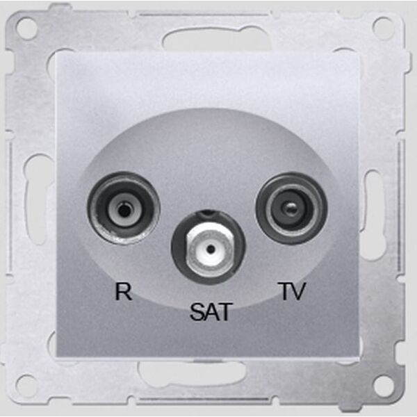 Kontakt-Simon Gniazdo antenowe SIMON54 RTV/SAT końcowe srebne - DASK.01/43 3107925 5902787825324