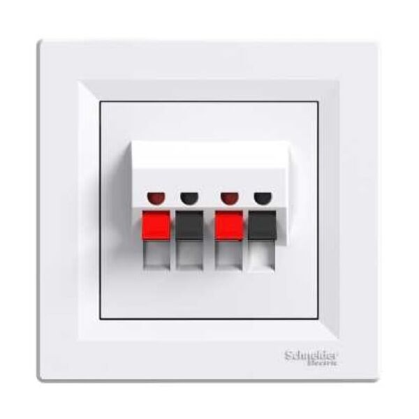 Schneider Electric Gniazdo głośnikowe podwójne ASFORA z ramką białe - EPH5700121 3107246 3606480527142