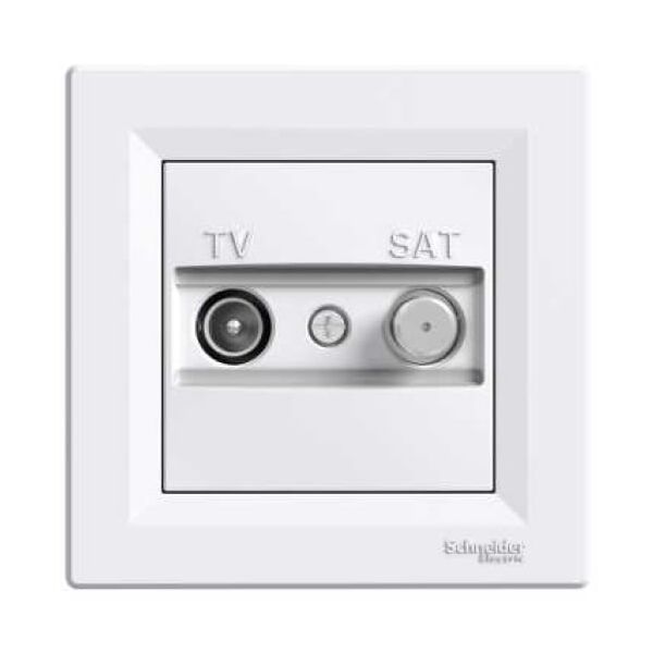 Schneider Electric Gniazdo antenowe TV-SAT przelotowe 4dB białe - EPH3400221 3107338 3606480526565