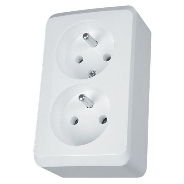 Schneider Electric Gniazdo 2-krotne z/u 16A IP20 białe GWN-230P - WDE001043 3107373 5904093552604