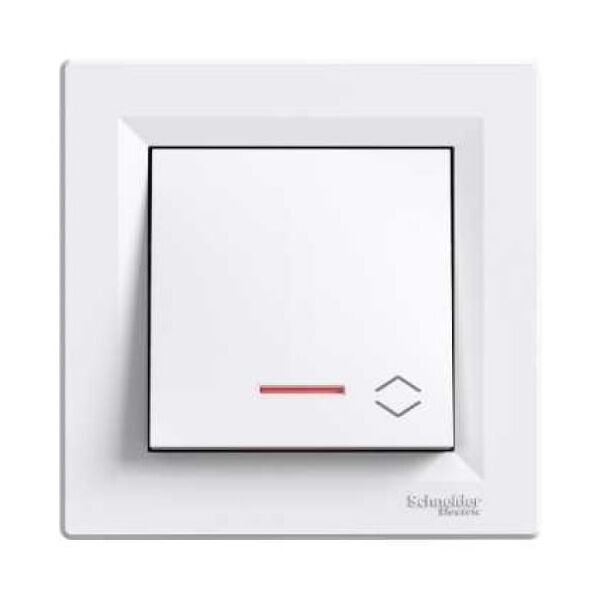 Schneider Electric Łącznik schodowy z podświetleniem zaciski śrubowe biały - EPH1500321 3108176 3606480525704