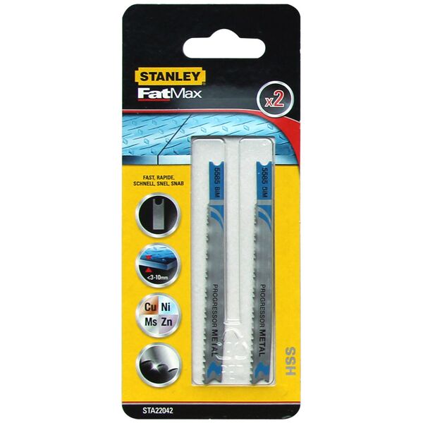 Stanley Brzeszczoty do wyrzynarek typu U HSS91,5x75mm 2szt. do metalu - STA22042 3102492 5035048368275