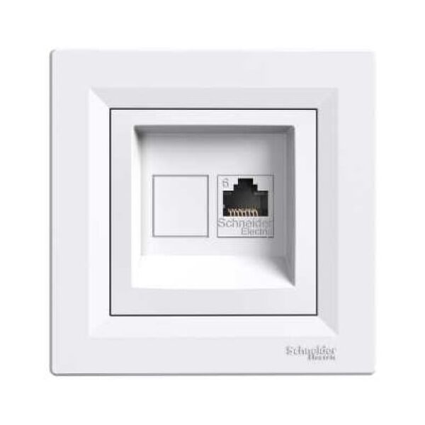 Schneider Electric Gniazdo komputerowe ASFORA pojedyncze RJ45 kat.6 białe - EPH4700121 3107317 3606480527012