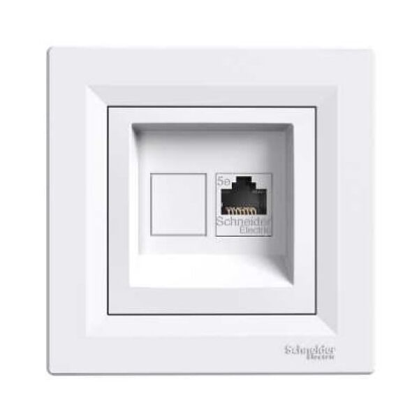 Schneider Electric Gniazdo komputerowe ASFORA pojedyncze RJ45 kat.5e białe - EPH4300121 3107313 3606480526930