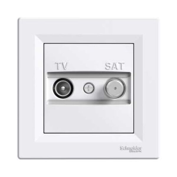 Schneider Electric Gniazdo antenowe TV-SAT przelotowe 8dB białe - EPH3400321 3107340 3606480526589