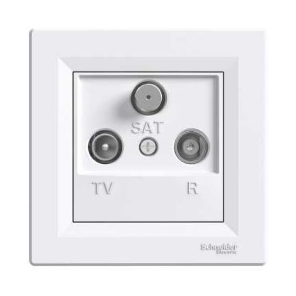 Schneider Electric Gniazdo antenowe RTV-SAT przelotowe 4dB białe - EPH3500221 3107260 3606480526640