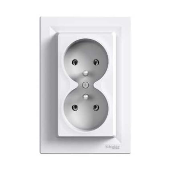 Schneider Electric Gniazdo podwójne z/u białe - EPH9800221 3107254 3606480527692