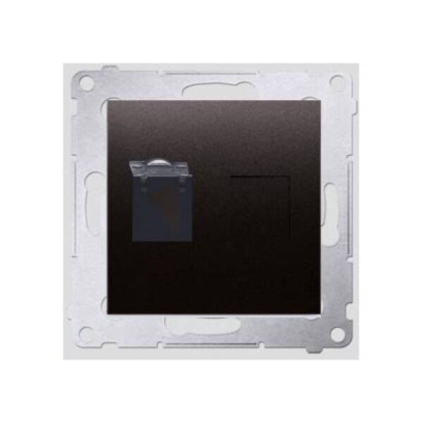 Kontakt-Simon Gniazdo komputerowe SIMON54 pojedyncze RJ45 kat.6 z przesłoną antracyt - D61.01/48 3107857 5902787824617