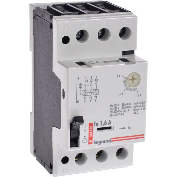 Legrand Wyłącznik silnikowy 3P 0,55kW 1-1,6A M 250 1,6 606805 3109154 3245066068053