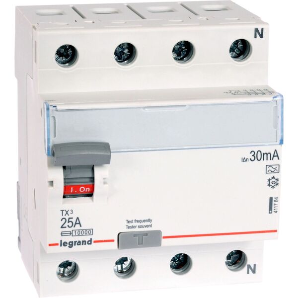 Legrand Wyłącznik różnicowoprądowy 4P 25A 0,03A typ A P304 - 411764 3109703 3414970353467
