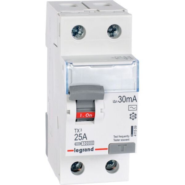 Legrand Wyłącznik różnicowoprądowy 2P 25A 0,03A typ AC P302 (411509) 3109707 3414970352408
