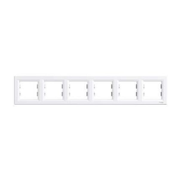 Schneider Electric Ramka sześciokrotna Asfora pozioma biała EPH5800621 3109921 3606480527265