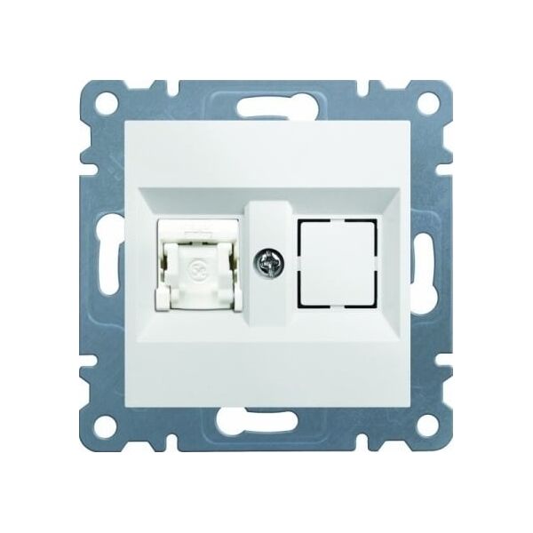 Hager Gniazdo komputerowe LUMINA2 pojedyncze RJ45 kat.5e UTP białe - WL2110 3110931 8694407000637