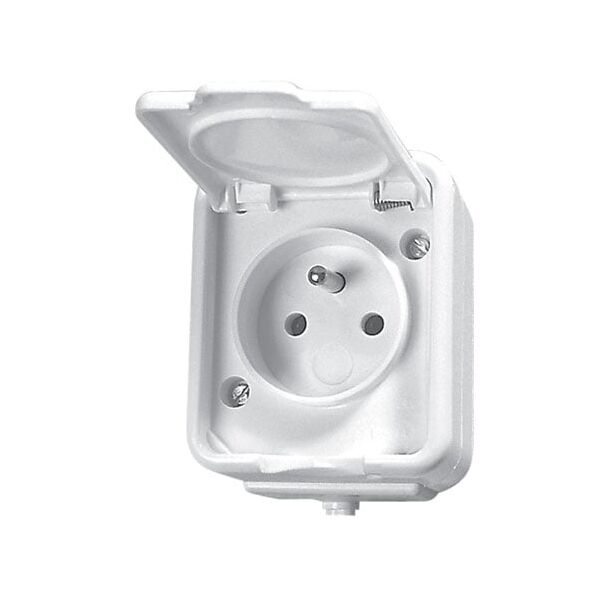 Schneider Electric Gniazdo Cedar hermetyczne 1-krotne z/u 16A IP44 białe (NT130H01) 3112424 5904093009979