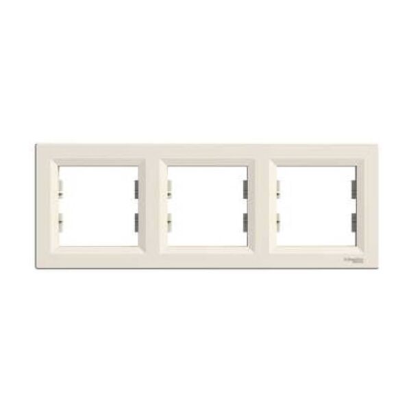 Schneider Electric Ramka potrójna Asfora pozioma kremowa EPH5800323 3109926 3606480527210