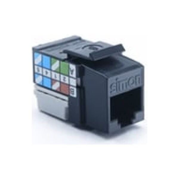Kontakt-Simon Wkład gniazda komputerowego pojedyńczy RJ45 kat.6 nieekranowany czarny - CJ645U 3112118 8421053100585