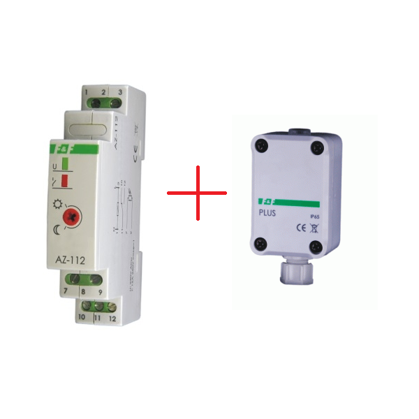 F&F Automat zmierzchowy 16A 230V 2-1000lx sonda AZ-112 PLUS 3118724 5908312591108